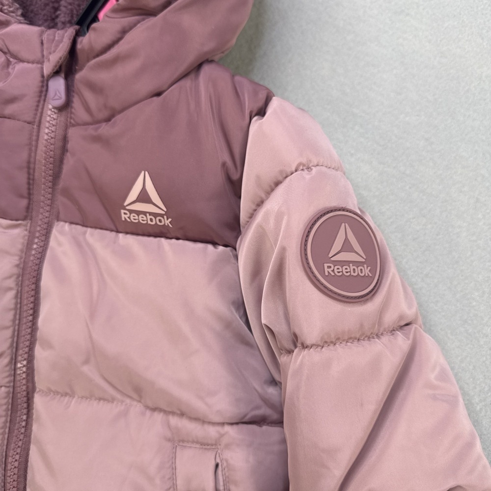 Reebok Toddler Heavyweight Comfortable Puffer Jacket Size 18 Month Pink NWT - Picture 4 of 8